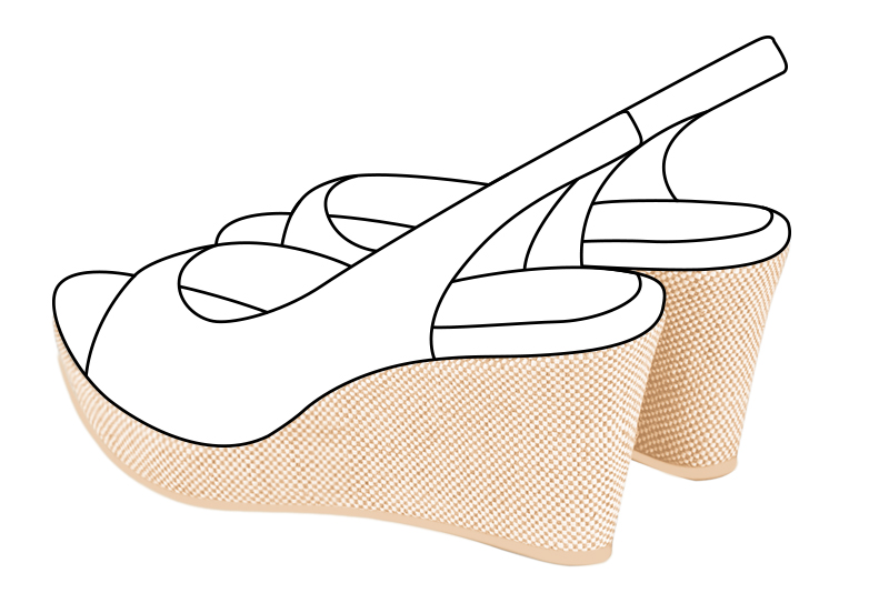 3 inch / 7.5 cm high wedge soles at the back and 0 inch / 0 cm high at the front - Florence Kooijman